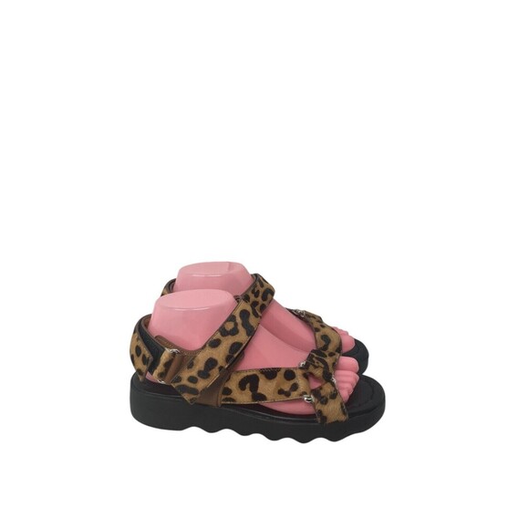 Aerosoles Sandals Women's Size 7.5 M Leopard Print Hook Loop Closure - Picture 1 of 8